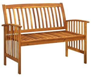 Zahradní lavice s poduškou 119 cm masivní akáciové dřevo