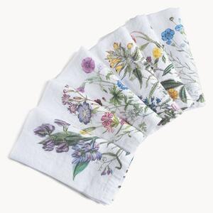 Sada lněných ubrousků Wild Flowers, 6 dílů