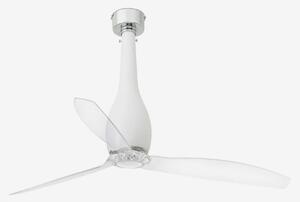 ETERFAN, bílá/transparentní, stropní ventilátor s DC motorem - FARO