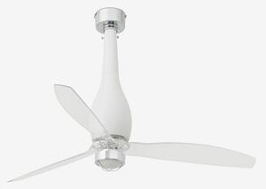 ETERFAN M LED, bílá/transparentní, stropní ventilátor s DC motorem - FARO