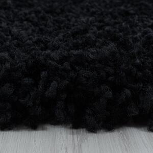Ayyildiz Kusový koberec SYDNEY 3000, kulatý, Černá Rozměr koberce: 80 cm KRUH