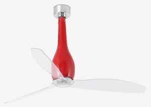 ETERFAN M, červená/transparentní, stropní ventilátor s DC motorem - FARO