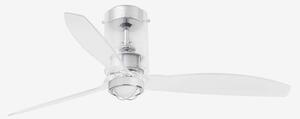 MINI TUBE FAN M LED, transparentní, stropní LED ventilátor s DC motorem - FARO