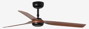 PUNT M, černá/tmavé dřevo, stropní ventilátor s DC motorem - FARO