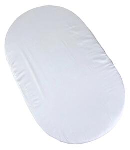 MIMIKO Prostěradlo na oválnou matraci Bílé