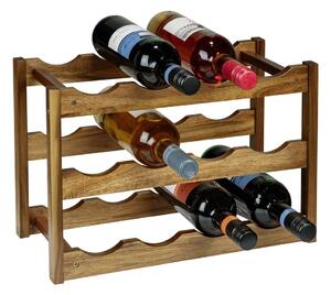 Regál na víno z masivu akácie v přírodní barvě počet lahví 12 42x28x21 cm Fondi – Wenko