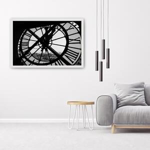Plakát Ozdobné hodiny na věži Barva rámu: Bílá, Rozměry: 100 x 70 cm