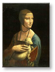 Obraz na plátně Dáma s hranostajem – Leonardo da Vinci (reprodukce 30x40 cm)