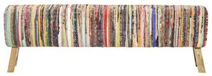 Lavice 160 cm vícebarevná textil chindi