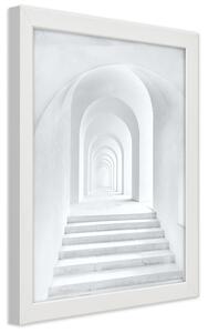 Plakát Bílé schodiště Barva rámu: Bez rámu, Velikost: 20 x 30 cm
