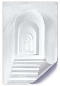 Gario Plakát Bílé schodiště Barva rámu: Bez rámu, Velikost: 20 x 30 cm
