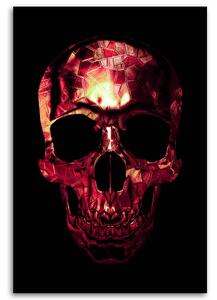 Obraz na plátně Červená lebka a plamen - Nikita Abakumov Rozměry: 40 x 60 cm