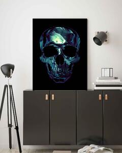 Obraz na plátně Modrá lebka a plamen - Nikita Abakumov Rozměry: 40 x 60 cm