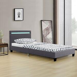 FurniGO Čalouněná postel Verona 90 x 200 cm - šedá