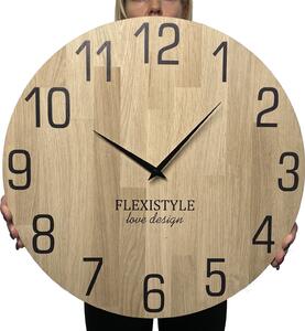 Luxusní velké dřevěné hodiny 50 cm