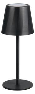 Matně černá LED stolní lampa s kovovým stínidlem (výška 21 cm) Diaz – Trio