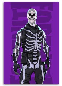 Obraz na plátně Skull Trooper fortnite - Nikita Abakumov Rozměry: 40 x 60 cm