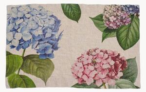 Sada prostírání ze lnu Hydrangea, 2 díly