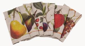 Sada lněných ubrousků Orchard Fruits, 6 dílů