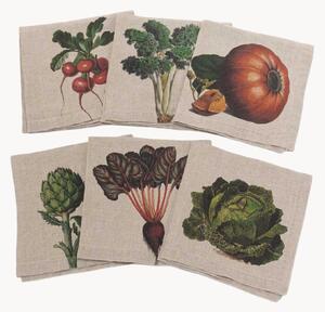 Sada lněných ubrousků Farm Vegetables, 6 dílů