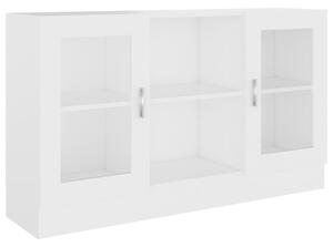 Prosklená skříň bílá 120 x 30,5 x 70 cm dřevotříska