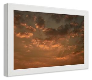 Gario Plakát Mraky při západu slunce Barva rámu: Bílá, Velikost: 100 x 70 cm