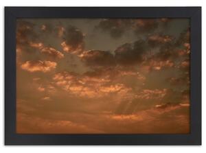 Plakát Mraky při západu slunce Barva rámu: Hnědá, Rozměry: 100 x 70 cm