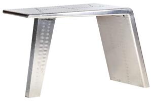 Letecký psací stůl stříbrný 112 x 50 x 76 cm kov