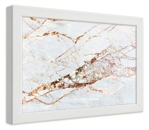Gario Plakát Mramorová abstrakce Barva rámu: Bílá, Velikost: 100 x 70 cm