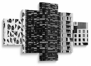 Obraz černobílé architektury (125x70 cm)