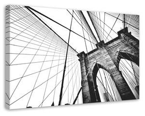 Obraz Černobílý minimalistický most - Nikita Abakumov Velikost: 60 x 40 cm, Provedení: Obraz na plátně