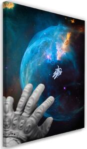 Obraz na plátně Astronautova ruka směrem k propasti - Gab Fernando Rozměry: 40 x 60 cm