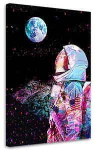 Obraz na plátně Astronaut a pohled na planetu - Gab Fernando Rozměry: 40 x 60 cm