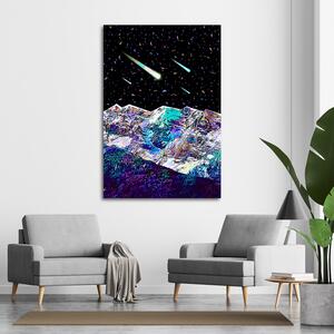 Obraz na plátně Modré padající hvězdy - Gab Fernando Rozměry: 40 x 60 cm