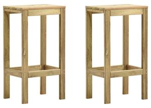 Zahradní barové stoličky 2 ks impregnované borové dřevo