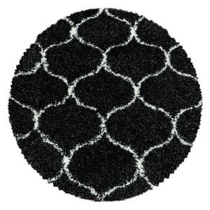 Ayyildiz Kusový koberec SALSA 3201, kulatý, Antracitová Rozměr koberce: 120 cm KRUH