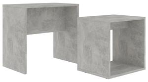 Set konferenčních stolků betonově šedý 48x30x45 cm dřevotříska