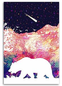 Obraz na plátně Medvěd v barevných horách - Gab Fernando Rozměry: 40 x 60 cm