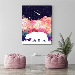 Obraz na plátně Medvěd v barevných horách - Gab Fernando Rozměry: 40 x 60 cm