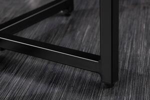 Designový odkládací stolek Latrisha 50 cm bílý - vzor mramor