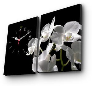 Wallity 2 dílné dekorativní nástěnné hodiny Piese černé