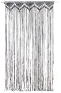Macramé závěs antracitový 140 x 240 cm bavlna