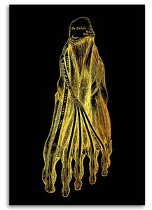 Obraz na plátně Zlatá anatomie, noha - Gab Fernando Rozměry: 40 x 60 cm