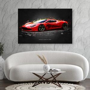 Obraz na plátně Červený Aston Martin - Gab Fernando Rozměry: 60 x 40 cm