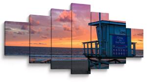 Obraz z pláže Santa Monica (210x100 cm)