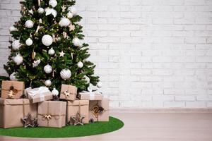Mujkoberec Original Vánoční kruhový koberec pod stromeček Sporting – na ven i na doma - 200x200 (průměr) kruh cm