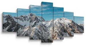 Obraz zasněžených vrcholků, Fiordland (210x100 cm)