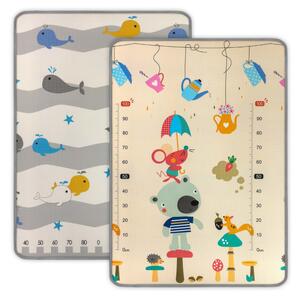 Rolovací podložka pro děti Kinder 120x178 cm - medvídek a velryby