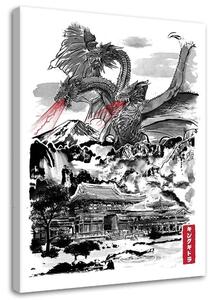Obraz na plátně Godzilla, King Ghidorah - Dr.Monekers Rozměry: 40 x 60 cm