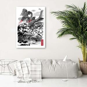 Obraz na plátně Godzilla, King Ghidorah - Dr.Monekers Rozměry: 40 x 60 cm